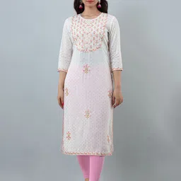 KALINI  Floral Embroidered Straight Kurta-picture-19