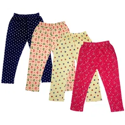 IndiWeaves Girls Pack Of 4 Printed Pure Cotton Capris-picture-39