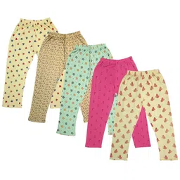 IndiWeaves Girls Pack Of 5 Printed Pure Cotton Capris-picture-23