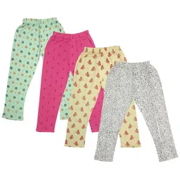 IndiWeaves Girls Pack Of 4 Printed Pure Cotton Capris-picture-32