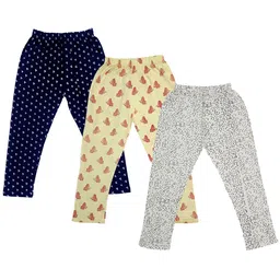 IndiWeaves Girls Pack Of 3 Printed Pure Cotton Capris-picture-36