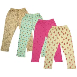 IndiWeaves Girls Pack Of 4 Printed Pure Cotton Capris-picture-31