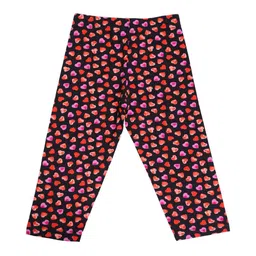 Bodycare Kids Girls Black & Red Printed Capris-image-43