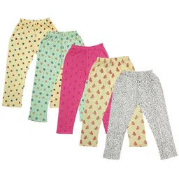 IndiWeaves Girls Pack Of 5 Printed Pure Cotton Capris-picture-53