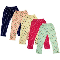 IndiWeaves Girls Pack Of 5 Printed Pure Cotton Capris-picture-41