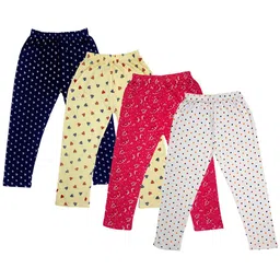 IndiWeaves Girls Pack Of 4 Printed Pure Cotton Capris-picture-30