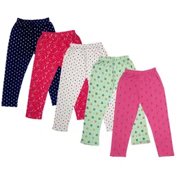 IndiWeaves Girls Pack Of 5 Printed Pure Cotton Capris-picture-15