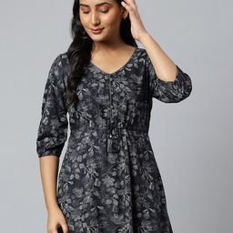 AURELIA Floral Printed V-Neck Kurti-picture-36