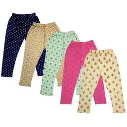 IndiWeaves Girls Pack Of 5 Printed Pure Cotton Capris-picture-14