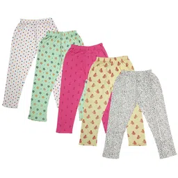 IndiWeaves Girls Pack Of 5 Printed Pure Cotton Capris-picture-52