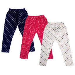 IndiWeaves Girls Pack Of 3 Printed Pure Cotton Capris-picture-30