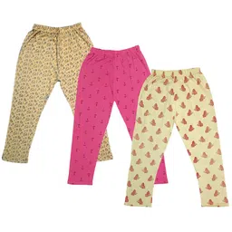IndiWeaves Girls Pack Of 3 Printed Pure Cotton Capris-picture-58