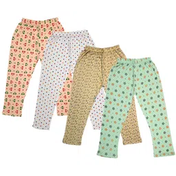 IndiWeaves Girls Pack Of 4 Printed Pure Cotton Capris-picture-34