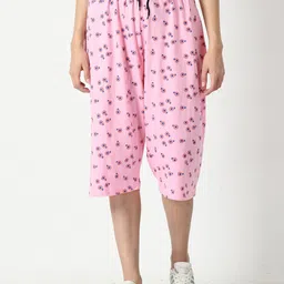 BAESD Printed Loose Fit Pure Cotton Capris-picture-34