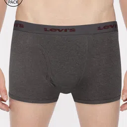 Levis Men Pack of 2 Charcoal Grey Solid Trunks 9261053-2 image 1