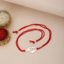 Carlton London Men Red & 925 Sterling Silver Rakhis-picture-54