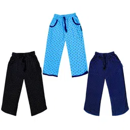 IndiWeaves Girls Pack of 3 Mid-Rise Cotton Printed Capris-picture-17