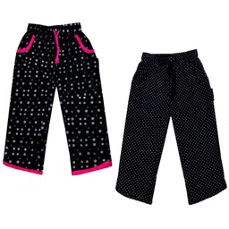 IndiWeaves Girls Pack of 2 Mid-Rise Cotton Printed Capris-picture-31