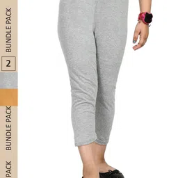 IndiWeaves Girls Pack of 2 Mid-Rise Cotton Capris-image-89