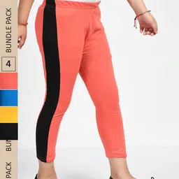 IndiWeaves Girls Pack of 4 Mid-Rise Cotton Capris-image-49