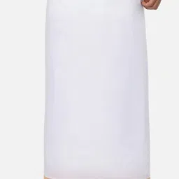 Ramraj Pure Cotton Dhoti With Zari Border image 2