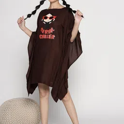 LetsDressUp Typography Printed Kaftan Nightdress image 4