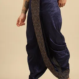 here&now x sanwara Sanwara Men Embroidered Art Silk Dhoti Pants image 5