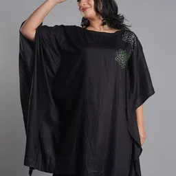 LetsDressUp Floral Printed Boat Neck Flared Sleeves Kaftan Kurti image 5