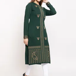 KEIKO Women Green Ethnic Motifs Printed Kurta image 4