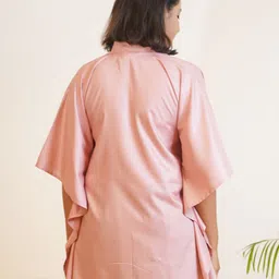 LetsDressUp Floral Printed Mandarin Collar Flared Sleeves Kaftan Kurti image 4