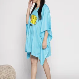 LetsDressUp Graphic Printed V-Neck Asymmetric Kaftan Dress image 4