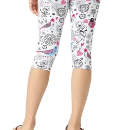 SINI MINI Girls Printed Pure Cotton Capris image 3