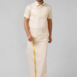 Ramraj Dhoti With Zari Border image 4