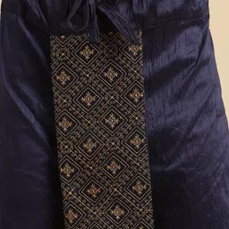 here&now x sanwara Sanwara Men Embroidered Art Silk Dhoti Pants image 3