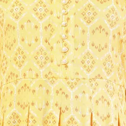 Soch Women Yellow & White Ethnic Motifs Printed Anarkali Kurta image 2