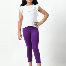 BAESD Girls Pack Of 6 Skinny Fit Mid Rise Cotton Capris image 2