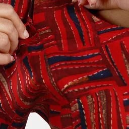 Be You Geometric Printed Round Neck Maternity Straight Kurta image 3