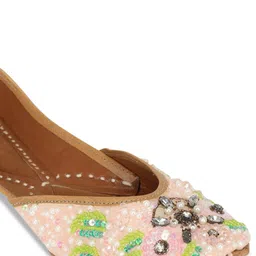 NR By Nidhi Rathi Women Square Toe Embellished Ethnic Mojaris image 3