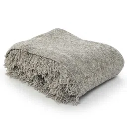 sashaa world Grey Soft Chenille Polyester 51x71 Inches Sofa Throw image 2