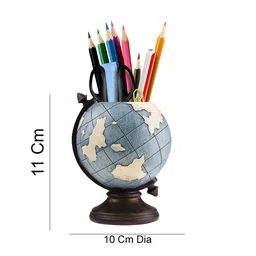 wens Resin Desk Globe Pen Pencil Holder Stand image 2