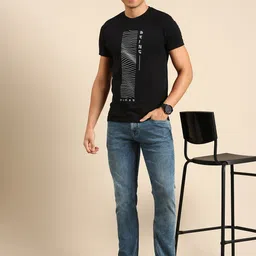 Being Human Men Straight Fit Heavy Fade Stretchable Mid-Rise Jeans image 4
