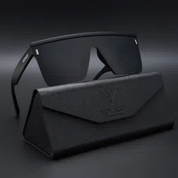 Voyage Unisex Black Lens & Black Wayfarer Sunglasses with Polarised Lens-picture-48