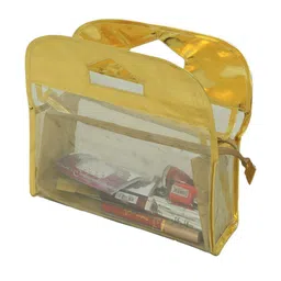 Kuber Industries Gold-Colored Solid Makeup Organiser image 4