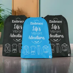 Kuber Industries Blue & Black 3 Pieces Printed Multi-Utility Organisers-picture-35