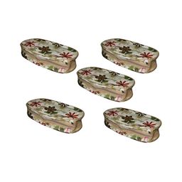 atorakushon Cream & Red 5 Pieces Reusable Slipper Travel Storage Organisers-picture-20