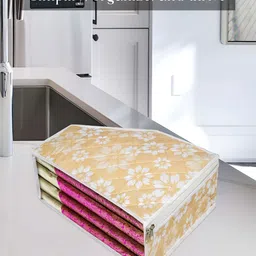 Kuber Industries Gold-Toned 3 Pieces Regular Storage Bag Organisers image 2