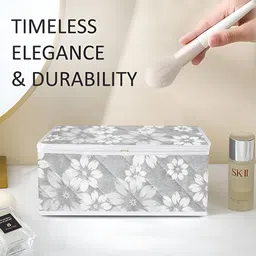 Kuber Industries Grey & White 4 Pieces Printed Water Proof Jewellery Organisers image 2