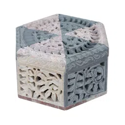 Aura Grey & Beige Self Design Regular Jewellery Organiser image 3