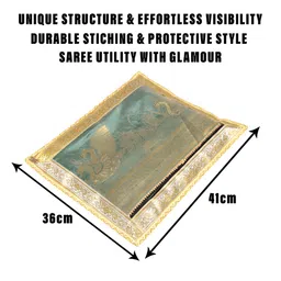 Kuber Industries Yellow & Gold Toned 9 Pieces Saree Cover Organisers image 2