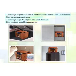 Stylista Orange & White 3Pcs Printed Water Resistant Multi-Utility Organisers image 2